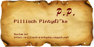 Pillisch Pintyőke névjegykártya